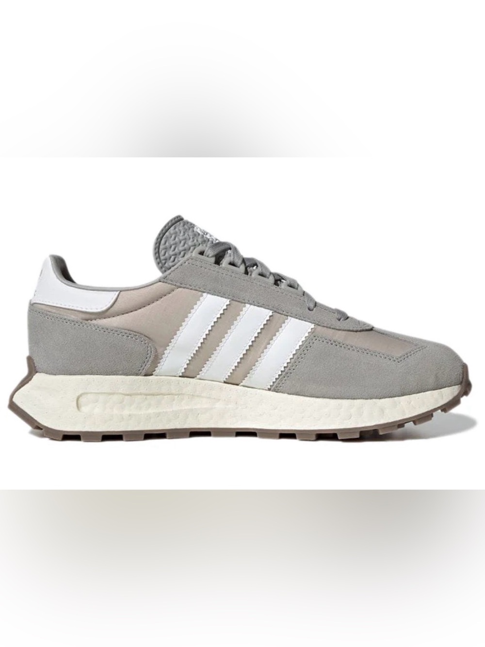 Men's Grey Suede Retro Runner with White Stripes